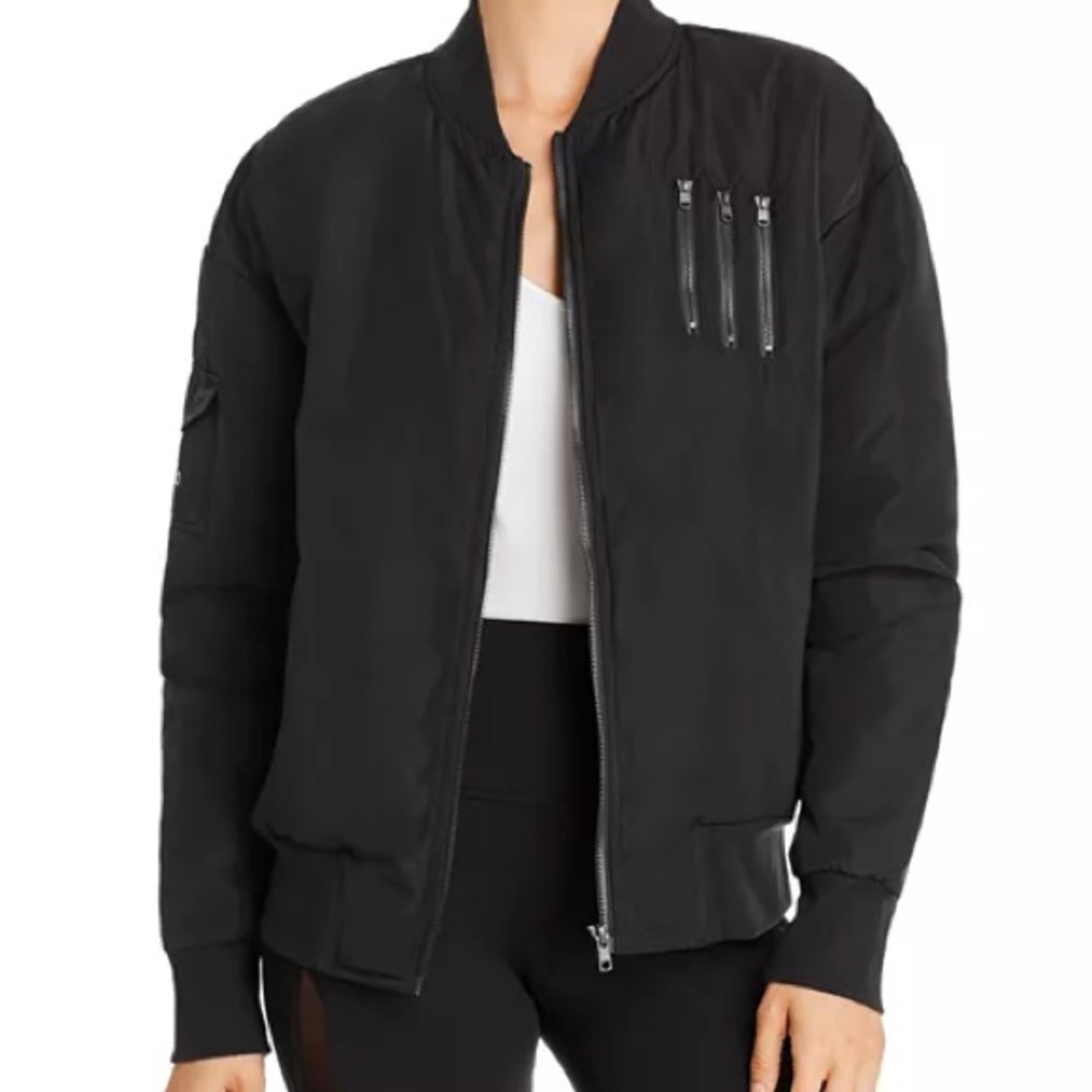 ALO YOGA | Squad Down Bomber Jacket size Medium Black